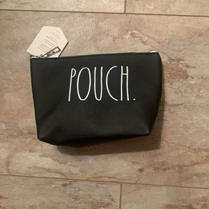 NWT Rae Dunn “pouch” black and white cosmetic bag
